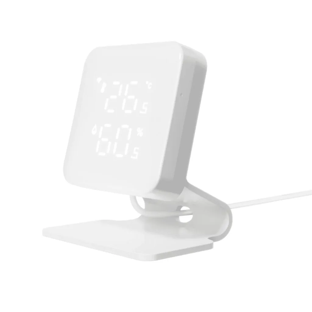 Woox Smart IR Remote med temperatur- och fuktighetssensorer, Wi-Fi-anslutning, kompatibel med Amazon Alexa & Google Home.