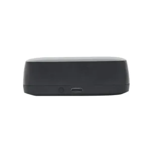 WOOX viedā universālā IR tālvadības pults, kompakta melna ierīce bez centrmezgla ar USB-C savienojumu