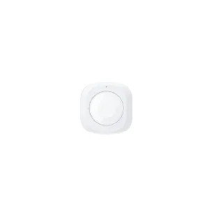 WOOX smart Zigbee-PIR-sensor for bevegelsesregistrering, hvit, kvadratisk enhet med avrundede hjørner for hjemmeautomatisering.