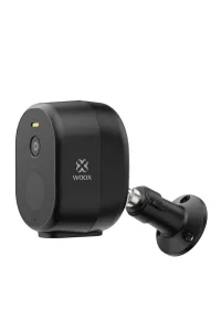 WOOX smart trådlös utomhuskamera med väggfäste, svart kompakt säkerhetskamera för hemövervakning