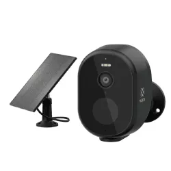 Woox Smart Outdoor Camera and Solar Panel Kit med rörelsedetektering, Full HD-streaming och tvåvägsljud.