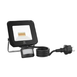 WOOX Smart Floodlight med PIR-sensor, justerbart hvidt LED-lys og Wi-Fi-kompatibilitet til udendørs sikkerhed.